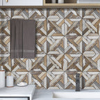 Modern Peel and Stick Tiles Mosaic Tile Peel and Stick Splash Guard