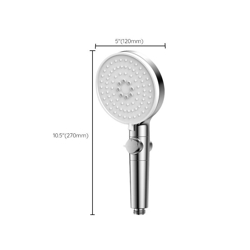 Contemporary Hand Shower Round Shower Head Combo in Silver