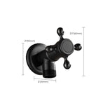 Wide Bathroom Sink Faucet Wall-Mounted Cross Handle Faucet
