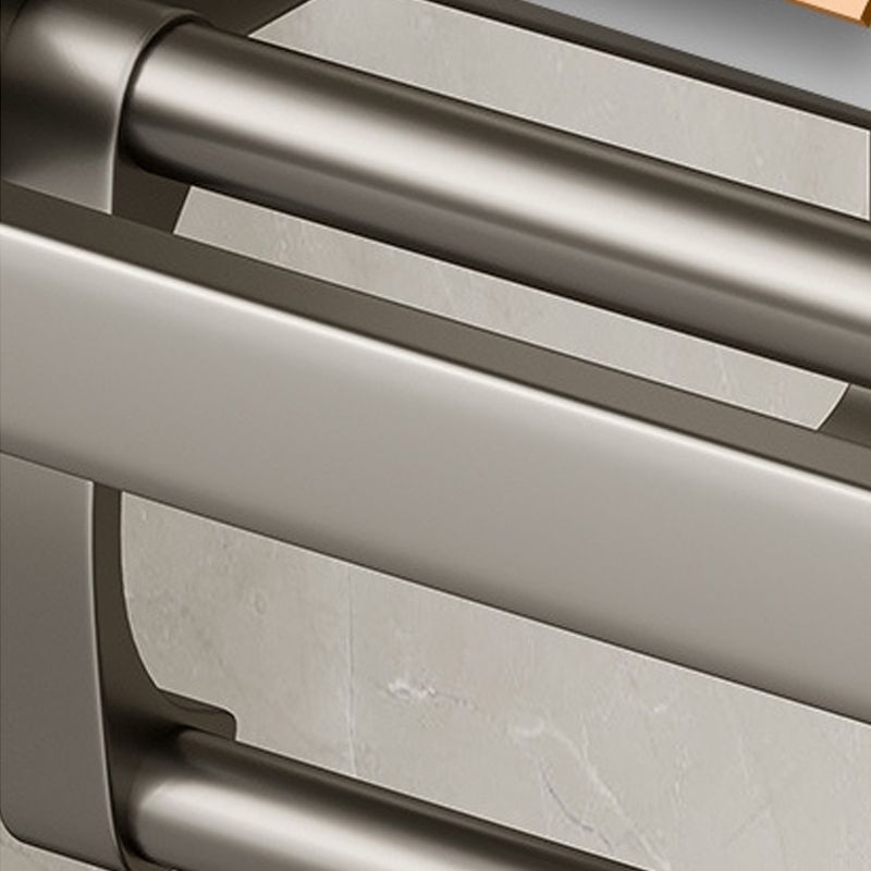 Modern Bathroom Accessories Set in Gray with Bathroom Shelf/Towel Holder/Robe Hooks & Paper Holder
