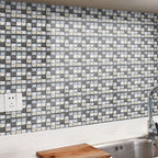Pattern Color Stone Peel and Stick Mosaic Tile Peel and Stick Tiles Set of 20