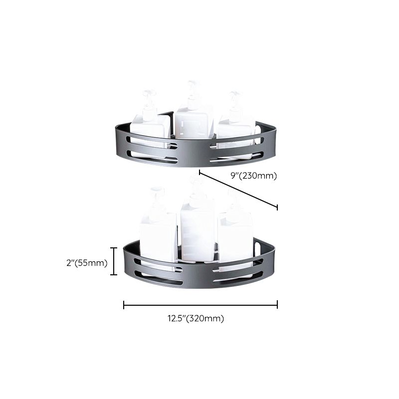 Matt gray bathroom accessory set bathroom shelf/towel holder & paper holder included