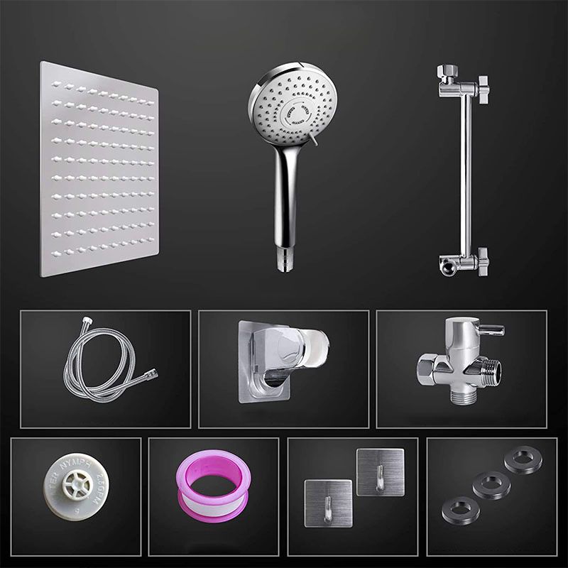 Modern shower combination spray 5 setting patterns handheld shower head with large shower head