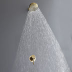 Stainless Steel Shower Combination Round Fixed Shower Head with Shower Arm