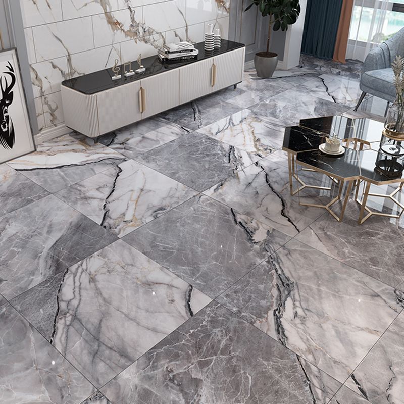 Waterproof Plastic Floor Tile Look Square Edge Floor Tile