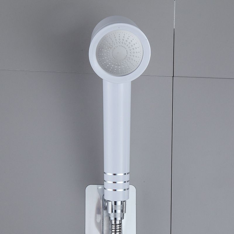 Contemporary Shower Head Combination White Adjustable Hand Shower