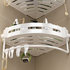 Modern white finish bathroom shelf rectangular & triangular bathroom hardware set