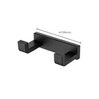 Modern Classic Bathroom Accessories Set in Stainless Steel Matte Black Bathrobe Hook/Towel Ring Bar