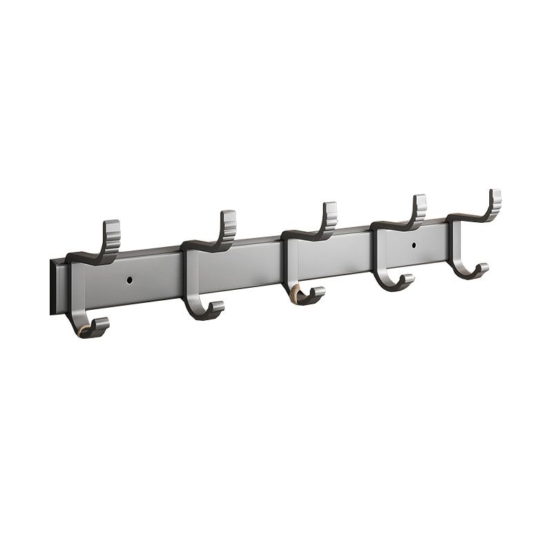 Gray Aluminum Bathroom Accessory Set Contemporary Bathroom Shelf