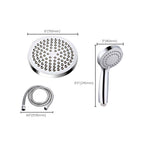 4-Setting Silver Shower Set Concealed Wall Mount Holder Tee with Outlet