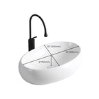 Modern Vessel Sink Porcelain Rectangular Vessel Sink (Not Including Faucet)