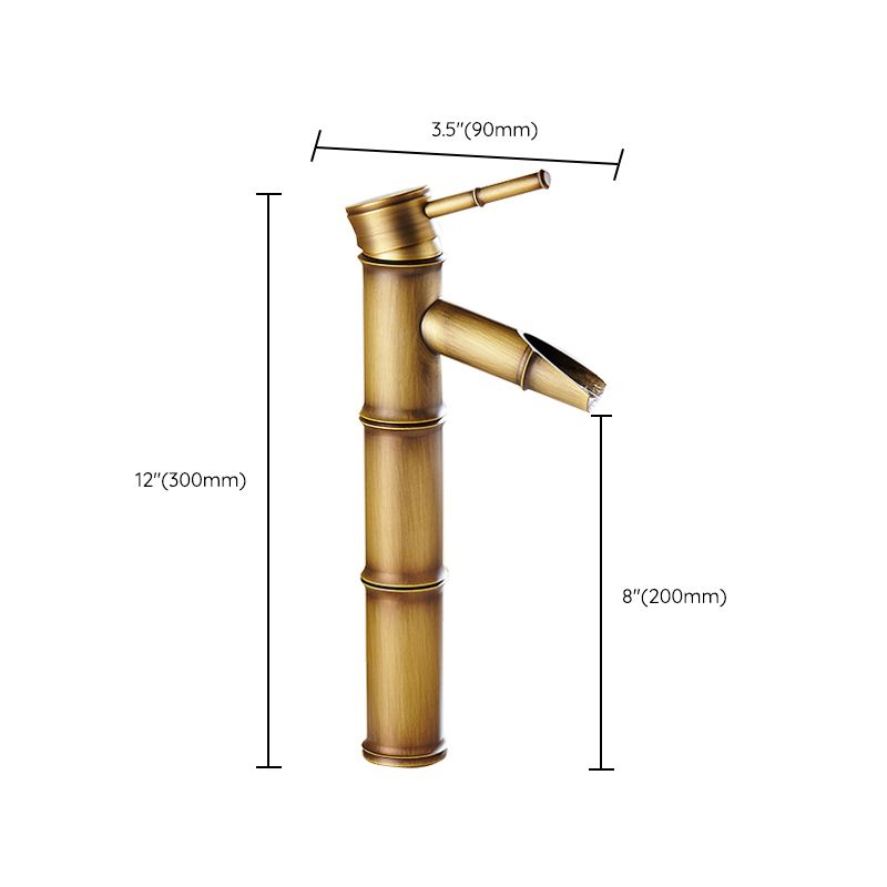 Country style single hole basin faucet with a lever handle