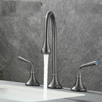 Double Handle Tub Spout Deck Mounted High Arc Brass Modern Roman Tub Spout