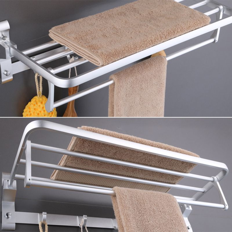 6-piece modern bathroom hardware set made of aluminum with towel holder/paper holder