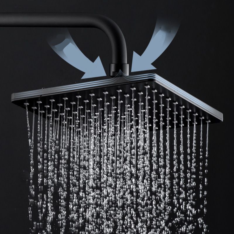 Contemporary Style Shower Head Plastic Fixed Shower Head in Round and Square Shape