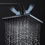 Contemporary Style Shower Head Plastic Fixed Shower Head in Round and Square Shape
