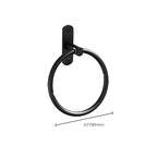 Contemporary Bathroom Accessory Set Black Surface Bathrobe Hook/Towel Ring Bar