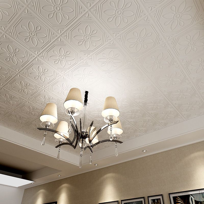 Modern Wall Panel Floral 3D Print Peel and Stick Waterproof Wall Panels