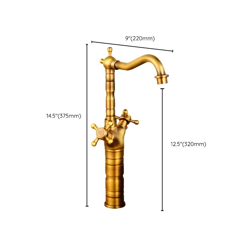 Glam Centerset Faucet Single Hole Sink Faucet with 2 Handles