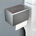 Contemporary Metal 5-piece Bathroom Accessories Set with Bath Shelf