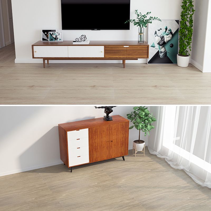 Modern PVC flooring Peel and Stick wood look embossed vinyl floor tiles