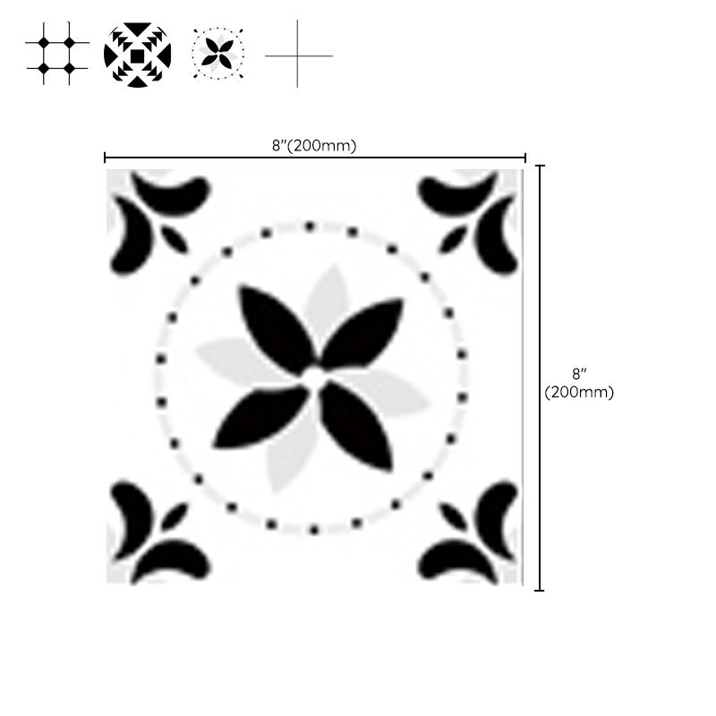 Modern Peel & Stick Mosaic Tiles PVC Single Panel Square Peel and Stick Wall Tile