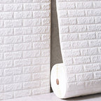 Modern wall-ceiling element for sticking with 3D embossing in white