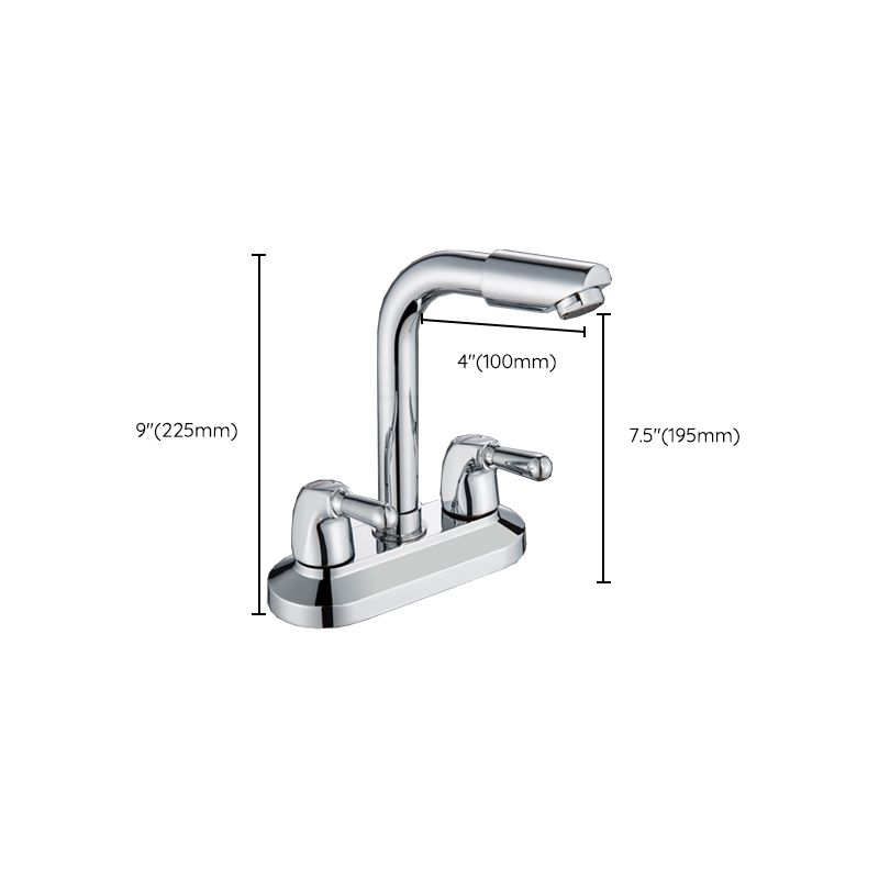 2-Handle Modern Vessel Sink Faucet Three-Way Bathroom Faucet