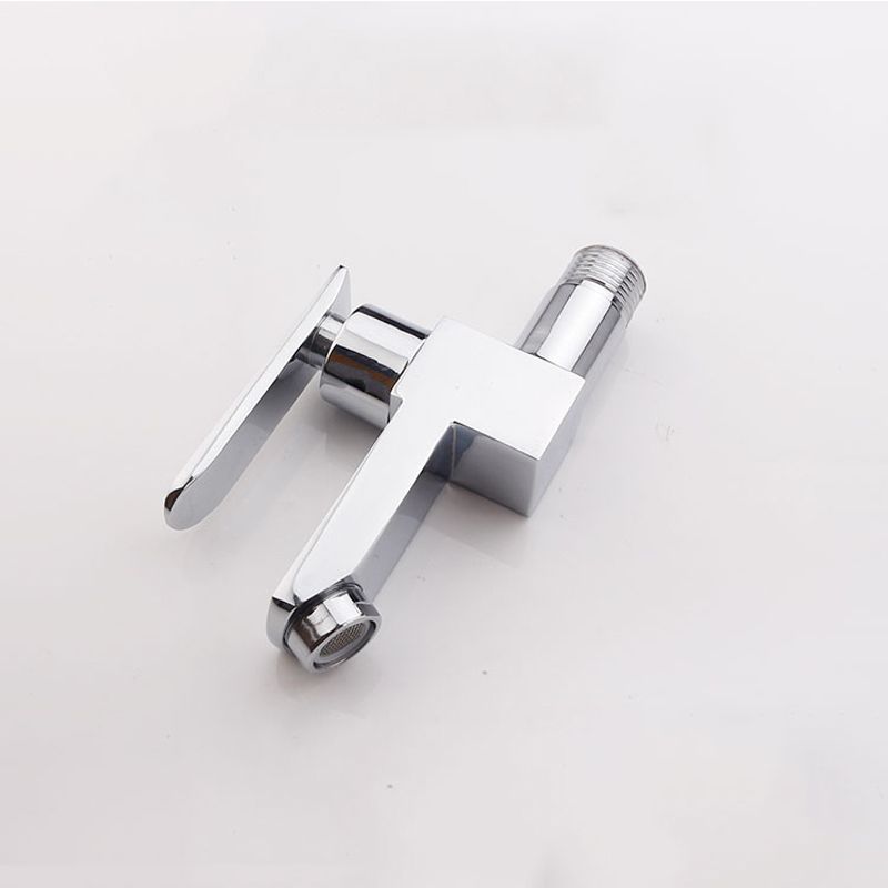 Contemporary Wall-Mounted Bathroom Faucet Lever Handles Solid Brass Faucet