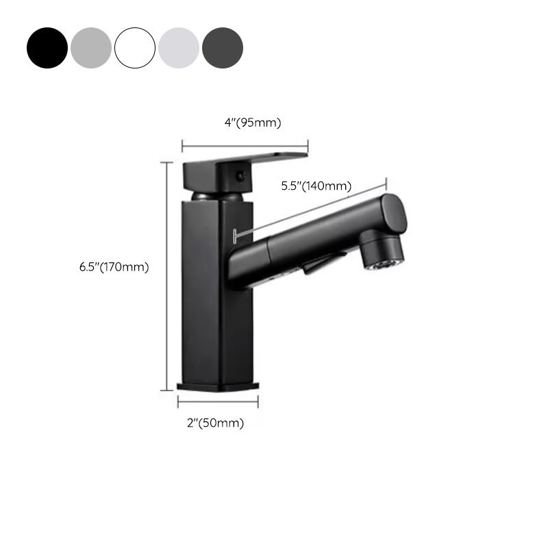 Bathroom Vessel Water Faucet Lever Handle 1 Hole Vessel Sink Faucet