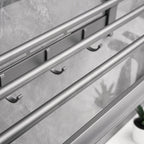 Gray 6/7-piece modern bathroom accessory set bathroom shelf/bath towel hooks/towel bar included