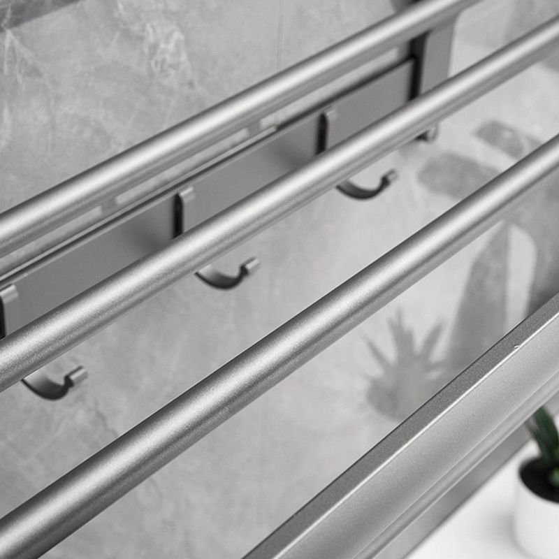 Gray 6/7-piece modern bathroom accessory set bathroom shelf/bath towel hooks/towel bar included