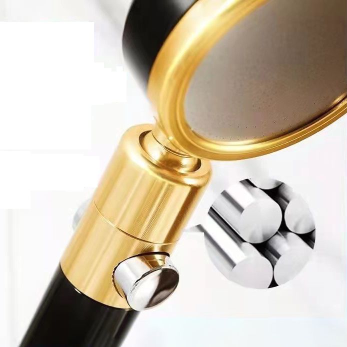 Luxurious Shower Head Color Block Adjustable Water Flow Round Hand Shower