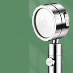 Modern Handheld Showerhead 3 Spray Round Metal Shower Heads