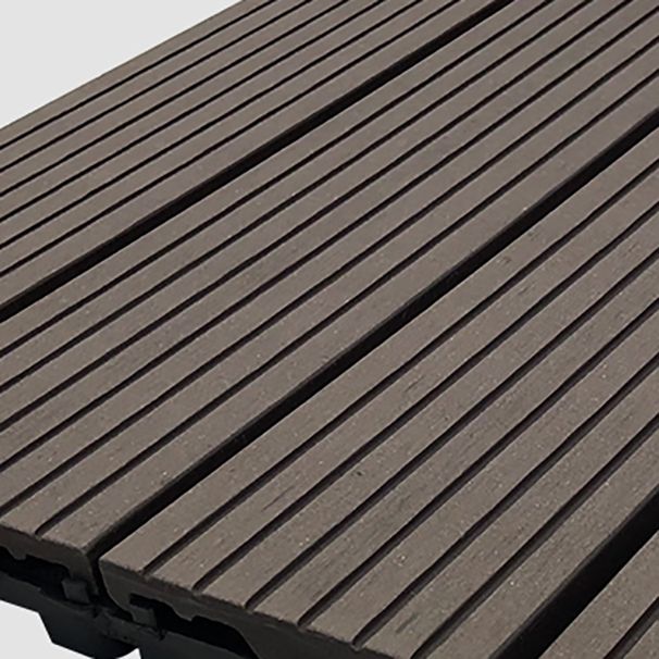 Composite Square Patio Tiles Interlocking Striped Pattern Patio Floor Tiles