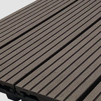 Composite Square Patio Tiles Interlocking Striped Pattern Patio Floor Tiles