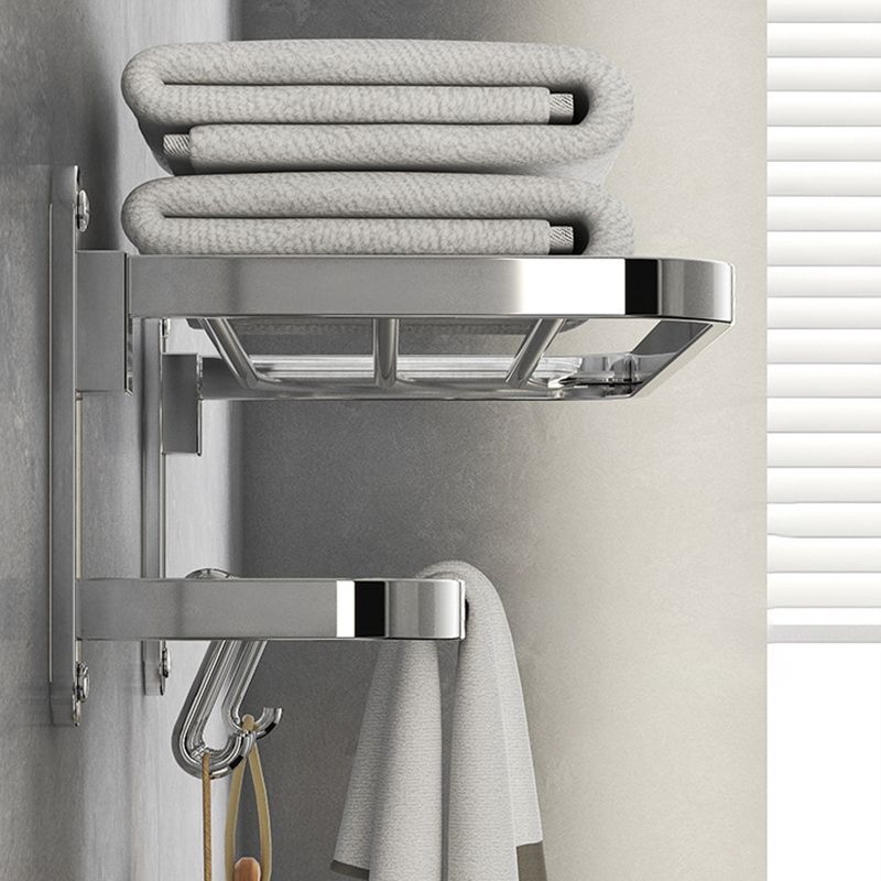 Chrome Modern Bathroom Hardware Set Stainless Steel Towel Hook/Towel Rail & Bathroom Shelf