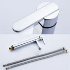Bathroom Faucet Brass Lever Handle Single Hole Sink Faucet