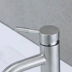 Stainless Steel Bathroom Faucet Chrome Lever Handle Sink Faucet with 1 Hole