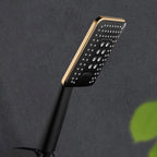 Contemporary Metal Handheld Shower Head Square 3 Settings Spray Head