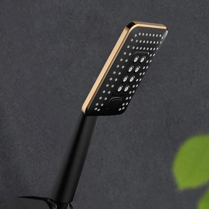 Contemporary Metal Handheld Shower Head Square 3 Settings Spray Head