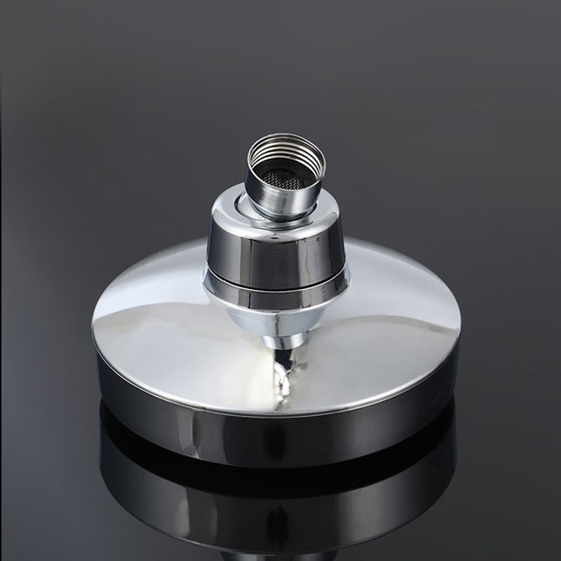Round Fixed Shower Head Traditional Style Metal 5-Inch Fixed Shower Head