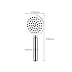 Round Shower Head Stainless Steel 3 Sprays Wall Mounted Hand Shower