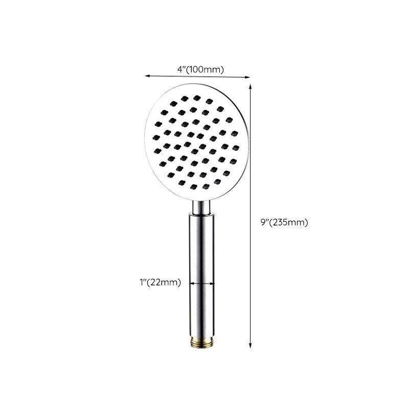 Round Shower Head Stainless Steel 3 Sprays Wall Mounted Hand Shower