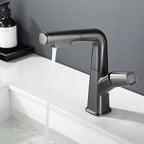 Modern Vessel Sink Faucet Brass Lever Handles Swivel Spout Sink Faucet