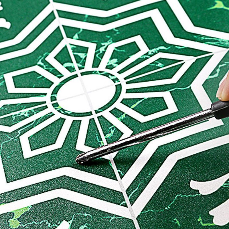 Matte-gloss vinyl floor coverings for peeling off and permanently sticking with quadrant edge