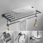 Traditional Brass Bathroom Accessory Set Gray Bathroom Accessory Set
