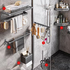 Modern Bathroom Accessories Hardware Set Gray Towel Bar Bathroom Shelf Bathroom Hardware Set