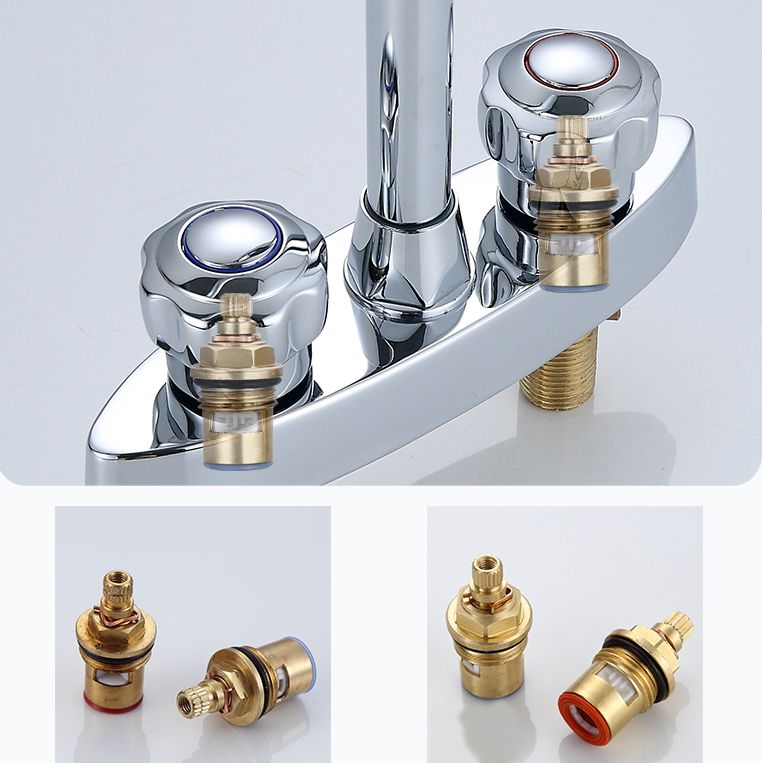 High arch conversion faucet two-handle brass sink faucet for the bathroom
