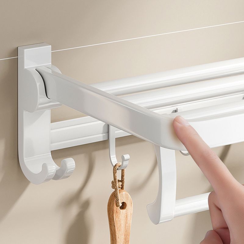 White Bathroom Accessory Set Contemporary Aluminum Bathroom Accessory Kit with Towel Holder